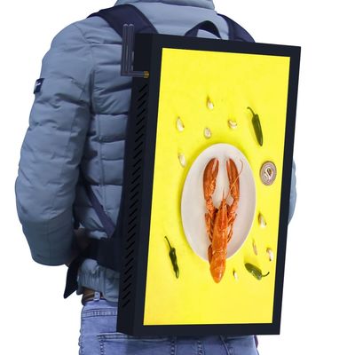 GPS Human Walking Backpack Ekran dotykowy LCD Digital Signage Wyświetlacz reklamowy