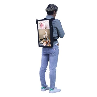 GPS Human Walking Backpack Ekran dotykowy LCD Digital Signage Wyświetlacz reklamowy