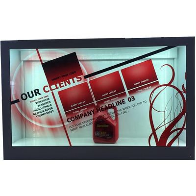65-calowy wyświetlacz reklamowy 4K LCD z przezroczystym wyświetlaczem Digital Signage