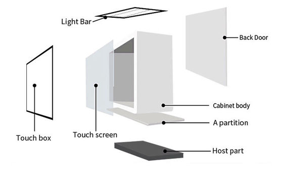 15,6-calowy ekran dotykowy Smart Showcase Przezroczysty wyświetlacz LCD do reklamy