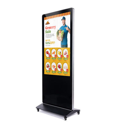 Ruchomy ekran dotykowy LCD Digital Signage Reklamy Stojący kiosk podłogowy