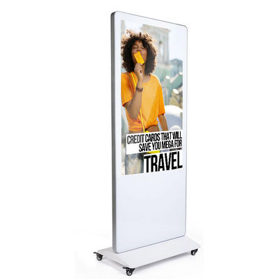 Ruchomy ekran dotykowy LCD Digital Signage Reklamy Stojący kiosk podłogowy