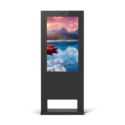 Wodoodporny ekran LCD 4K HD stojący na podłodze Digital Signage Billboard na zewnątrz ekranu reklamowego