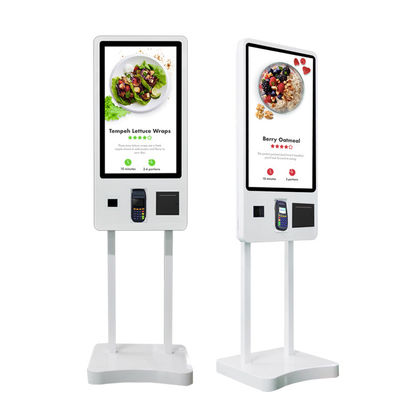 32-calowy przenośny stojak podłogowy Digital Signage Samoobsługowy kiosk płatniczy dla restauracji